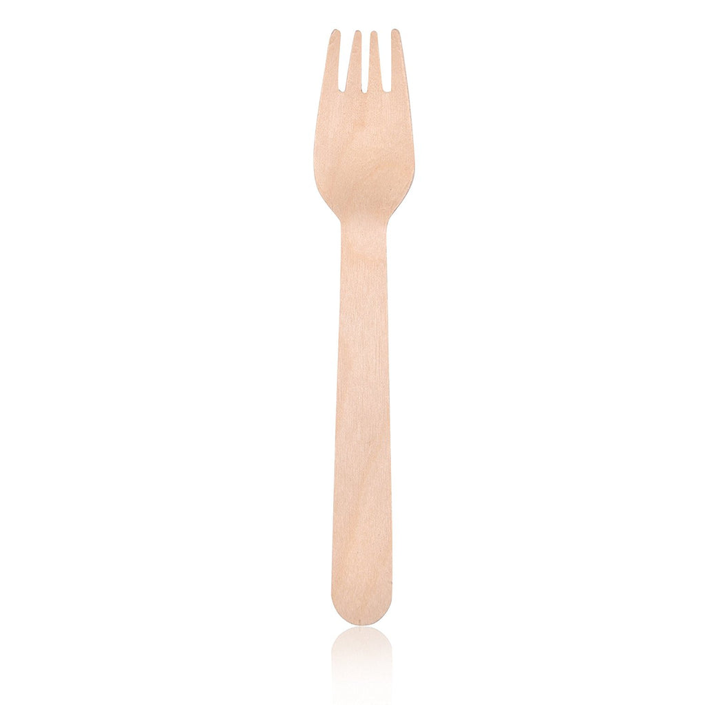 16cm Biodegradable Wooden Forks - 5000 Units - 