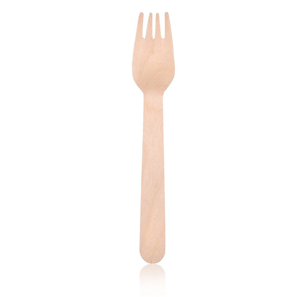 16cm Biodegradable Wooden Forks - 5000 Units -