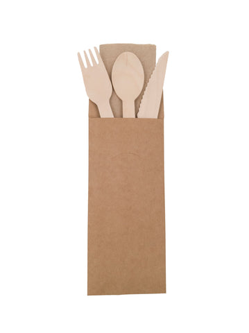 Wooden Cutlery Sets - 1000 Units -