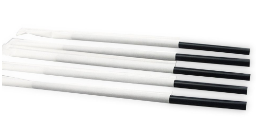 Long Black Wrapped PLA Straws - 2000 Units - 